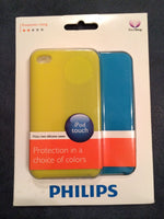 Philips Two Silicone iPod Touch Cases Yellow & Blue DLA8211/17 Brand New