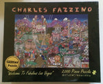 Charles Fazzino 'Welcome To Fabulous Las Vegas' 2000 Piece Glitter Puzzle NEW