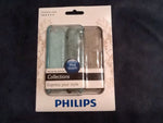 Philips Two Slim Shell iPod Touch Cases Light Blue & Brown Flower Graphic New