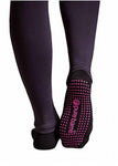 Pure Barre Size Small Black With Pink Bottom Sticky Socks - Brand New With Tags