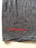 Pure Barre XS Grey 3/4 Long Sleeve V-Neck With Red Circle P/Logo Print Brand New