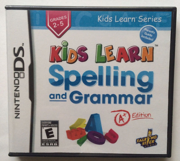 Kids Learn Spelling and Grammar (Nintendo DS, 2011) Brand New Sealed - Rare! HTF