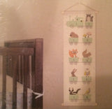 Whimsical Woodland Creature Number Train Canvas Wall Banner Brand New In Package