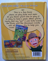 Hide & Seek With Dinosaur Friends (2011 Flowerpot Press) Brand New Board Book