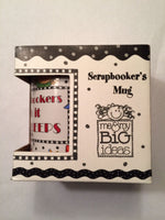 Me & My Big Ideas "Scrapbookers Do It For Keeps" 15 oz. Ceramic Mug - Brand New