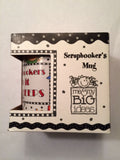 Me & My Big Ideas "Scrapbookers Do It For Keeps" 15 oz. Ceramic Mug - Brand New