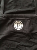 Pure Barre XS Black Cassi Criss Cross Strapped Tank w/Circle P Print - Brand New