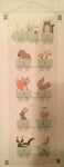 Whimsical Woodland Creature Number Train Canvas Wall Banner Brand New In Package