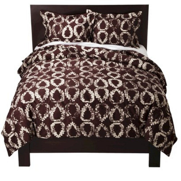 Nate Berkus 'Leaf Print' 3 Piece Duvet Cover Set - Size: Full/Queen Brand New