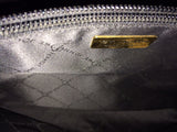 St John Classic Black Soft Leather w/Signature Gold Hardware Shoulder Bag Purse