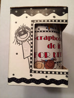 Me & My Big Ideas "Scrapbookers Do It For Keeps" 15 oz. Ceramic Mug - Brand New