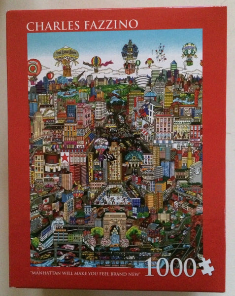 Charles Fazzino 'Manhattan Will Make You Feel Brand New' 1000 Piece Puzzle NEW