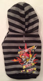 Pets Rock By Bret Michaels 'Stop Drop Rock & Roll' Striped Hoodie - Brand New XS