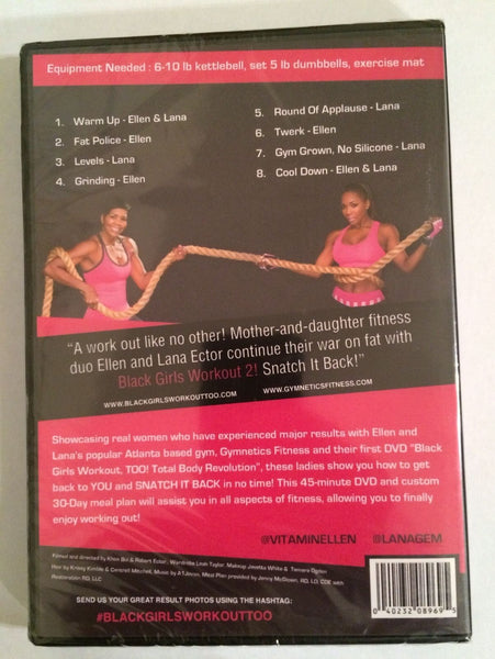 Gymnetics Fitness Ellen Lana Ector Black Girls Workout 2 DVD