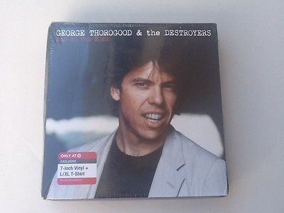 George Thorogood & the Destroyers Limited Edition Collectors Box Includes 7" Vinyl 45 RPM Single Record (In Picture Sleeve) of Bad To The Bone/No Particular Place To Go  PLUS a Black color T-Shirt (L/XL) Brand New Sealed